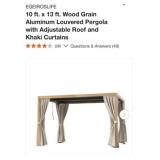 (1) EGEIROSLIFE 10 ft. x 13 ft. Wood Grain