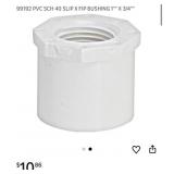 900 pcs 99192 PVC SCH  SLIP X FIP BUSHING 1"" X