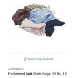 13 Boxes of 25 lbs. Reclaimed Knit Cloth Rags,