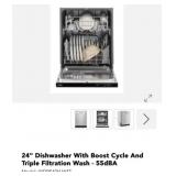 (1) 24" Dishwasher With Boost Cycle And Triple
