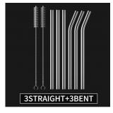 110 packs - 8-Pack Reusable Glass Straw,Size