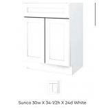 4 pcs Sunco 30w X 34-1/2h X 24d White Shaker S