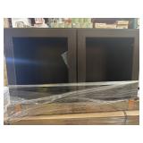 3 pcs leesburg map slate wood Cabinet with Glass