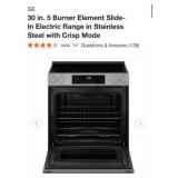 (1)GE 30 in. 5 Burner Element Slide-In