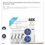 (1) NEW MrCool DIY Multi Zone Mini Split 48k BTU