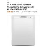 (1) GE 24 in. Built-In Tall Tub Front Control