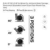 (3 pcs ) B-Air VP-50 1/2 HP Air Mover for