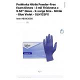 3 boxes ProWorks Nitrile Powder-Free Exam Gloves