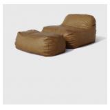 1 set Dume Lounge Chair + Ottoman Vegan Leather -