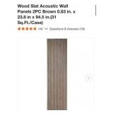 5 boxes of 2 pcs Wood Slat Acoustic Wall Panels