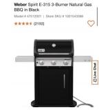 (1) Weber Spirit E-315 3-Burner Natural Gas BBQ