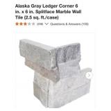 18 cases Alaska Gray Ledger Corner 6 in. x 6 in. S