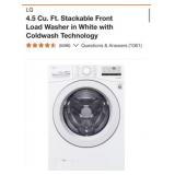 (1) LG 4.5 Cu. Ft. Stackable Front Load Washer i