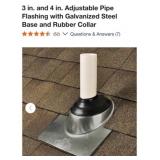 80 pcs 3 in. - 4 in. Adjustable Pipe Flashing