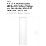 10 pcs Satco 1 ft. x 4 ft. White Integrated LED