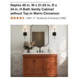 (1) Naples 48 in. W x 21.63 in. D x 34 in. H Bath