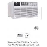 (1) Seasons 8,000 BTU 115 V Through-The-Wall Air