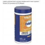 20 packs of 6 Canisters of 75 Wipes - Dawn