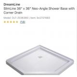 (1) DreamLine SlimLine 36' x 36' Neo-Angle Shower
