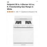 (1) GE Hotpoint 30 in. 4-Burner 4.8 cu. ft.
