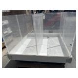 (1)large, clear acrylic display cabinet with