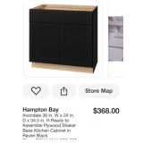 4 pcs Assorted Hampton Bay Cabinets