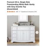 (1) Fremont 49 in. Single Sink Freestanding W