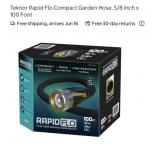 7 pcs Teknor Rapid Flo Compact Garden Hose, 5/8
