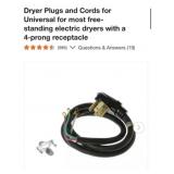 20 pcs Dryer Plugs and Cords for Universal for