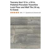 256 Sq. Ft. Tuscany Azul 12 in. x 24 in. P