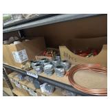 Assorted Items Pictured: PVC Elbows, Gas Valves,