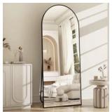 2 pcs Black Arched Full Body Mirrors 58" x 18"
