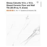 491 sq. Ft. Glossy Calcutta 18 in. x 18 in.