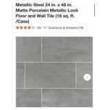 640 sq. ft. Metallic Steel 24 in. x 48 in. Matte