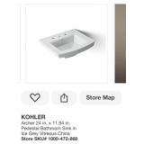 (1) KOHLER Archer 24 in. x 11.94 in. Pedestal