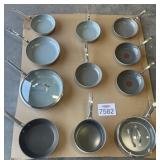 13 Pcs Assorted Pots and Pans - Green Pan and