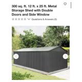 (1) Domi 300 sq. ft. 12 ft. x 25 ft. Metal Storage