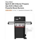 (1) Weber Spirit E-325 3-Burner Propane Gas G