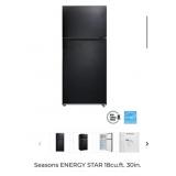 (1) Seasons ENERGY STAR 18cu.ft. 30in. Top-Freezer