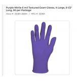 19 boxes of 90 pcs Kimtech Purple Nitrile 6 mil