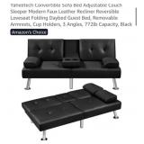 (2) Yaheetech Convertible Sofa Bed Adjustable