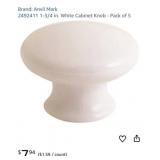 1000 pcs. 200 pks of 5 pcs cabinet knob 1 3/4