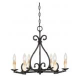 3 pcs World Imports RENNES 6-LIGHT RUST CHANDELIER
