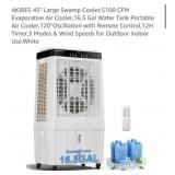 (1) AKIRES 45" Large Swamp Cooler,5100 CFM