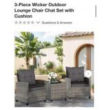 2 Pcs Furniture: (1) 3 pc Outdoor Patio Set (1)