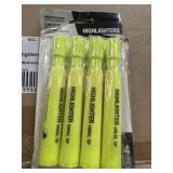 288 packs of 4 pcs Yellow Chisel Tip Highlighters