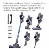 10 pcs Cordless Vacuum Cleaner, 10-in-1