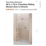 2 pcs Glass Warehouse 48 in. x 78 in. Frameless