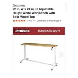 (1) Husky 72 in. W x 24 in. D Adjustable Height