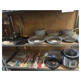 Assorted Kitchen Items Pictured on Rack